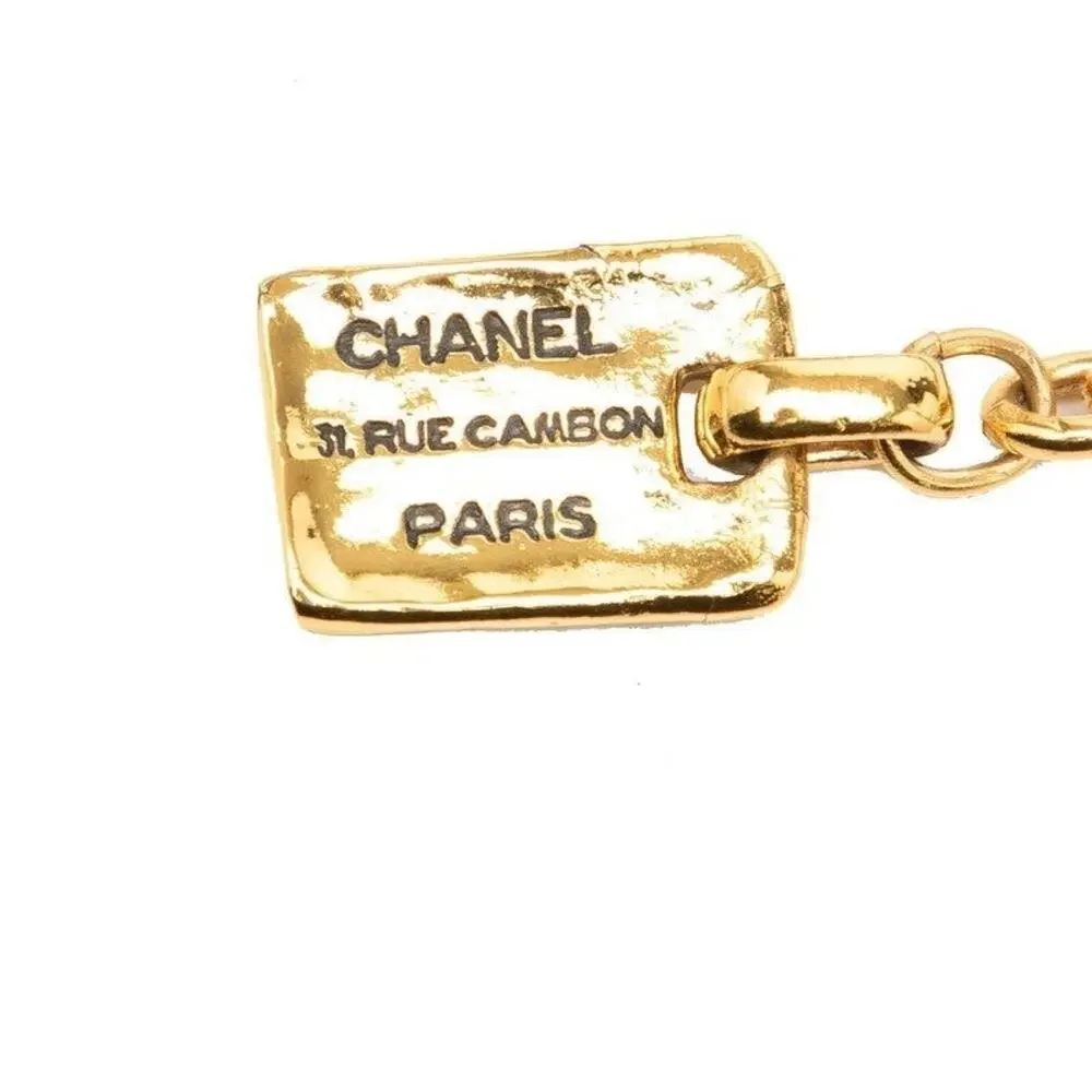 Chanel 31 Rue Cambon Le Cambon Logo Plate Chain Belt Gold Plated